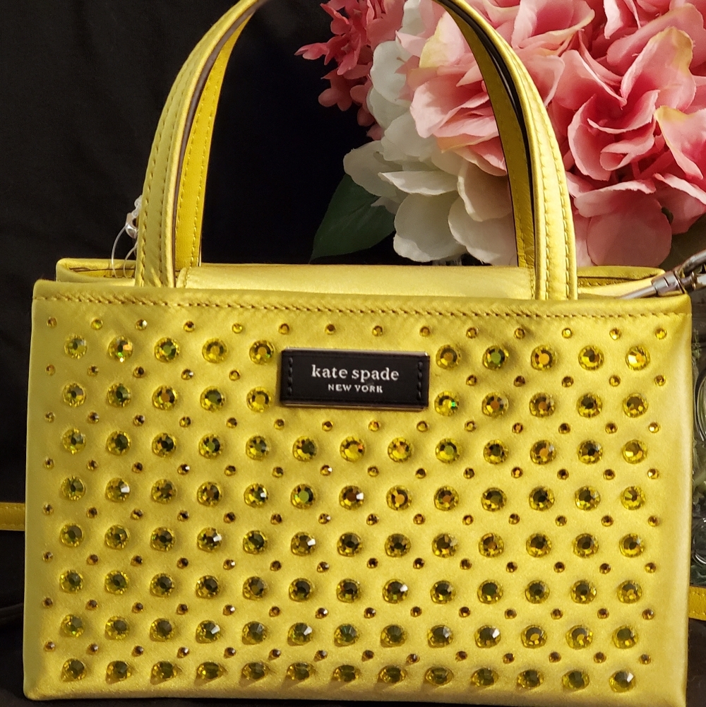 Kate Spade Neon Green Studded Mini Bag